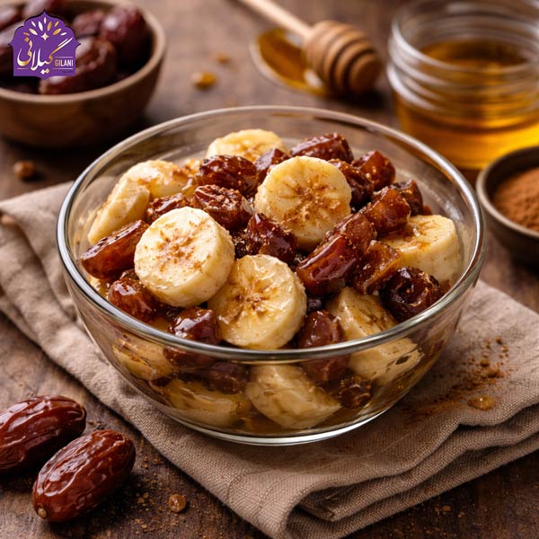 دسر-موز-خرما-برای-افطار