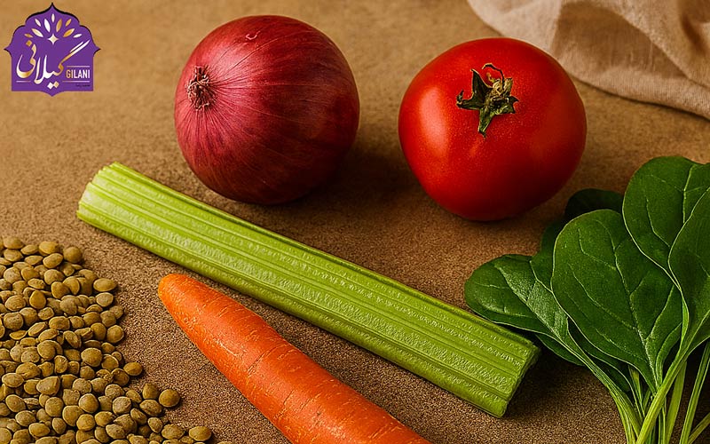 سبزیجات-برای-تهیه-عدسی-سبزیجات