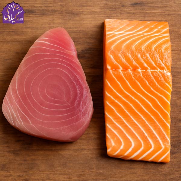 فیله-ماهی-سالمون-و-فیله-ماهی-تن-حاوی-امگا-3