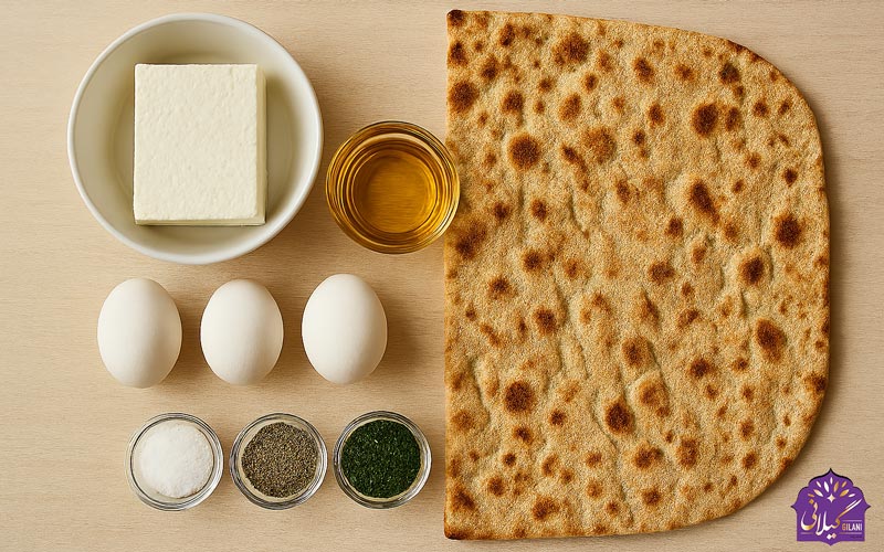 مواد-لازم-برای-تهیه-پنیر-برشته-گیلانی