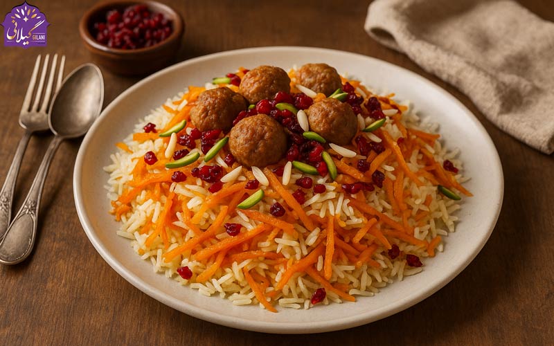 هویج-پلو-با-گوشت-قل-قلی