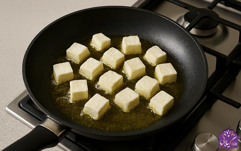 پنیر-های-درحال-پخت-پنیر-برشته-گیلانی