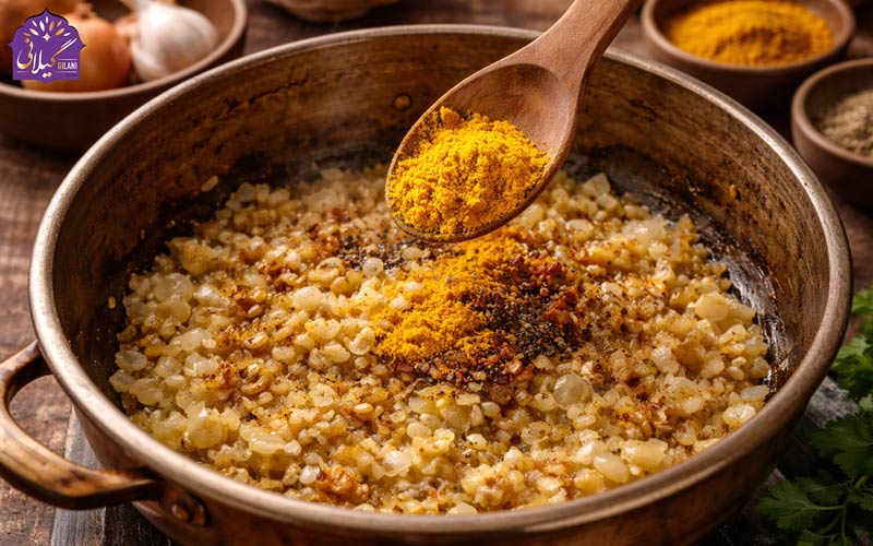 پیاز-داغ-برای-تهیه-آش-ترخینه