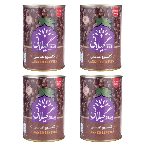 کنسرو عدسی گیلانی 420 گرم بسته 4 عددی
