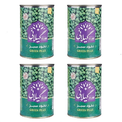 کنسرو نخود فرنگی گیلانی 420 گرم بسته 4 عددی