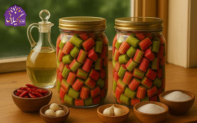 طرز تهیه ترشی ریواس خانگی و خوش‌طعم | دستور کامل ترشی بهاری خاص و متفاوت