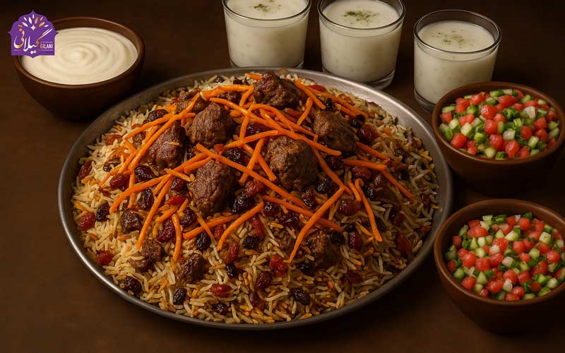 طرز تهیه قابلی پلو اصل با گوشت و هویج + تاریخچه و نکات