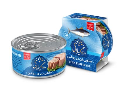 کنسرو ماهی تن در روغن گیلانی