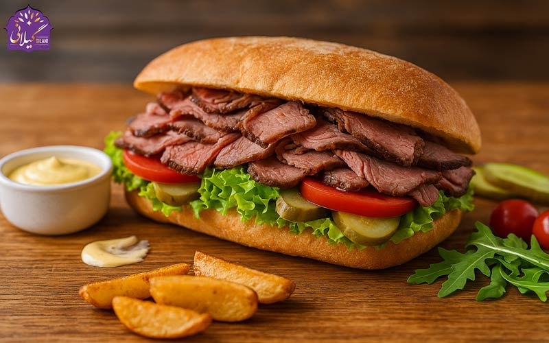 ​دستور تهیه ساندویچ رست بیف با سس مخصوص و نان حجیم تازه