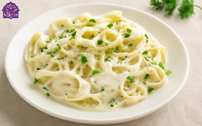 طرز تهیه پاستا آلفردو بدون خامه | نسخه سالم، سبک و کرمی