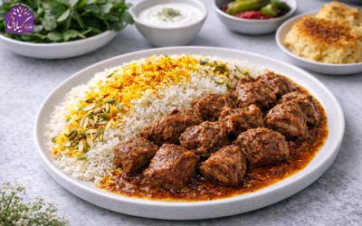 طرز تهیه چلو گوشت مجلسی | راز یک غذای ایرانی شیک و لذیذ